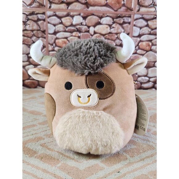 SQUISHMALLOW 7.5" SHEP THE LONGHORN HIGHLAND COW BULL #B4 - Picture 1 of 6